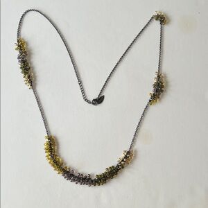 Coldwater Creek Ombré necklace with crystal beads and matching earrings.